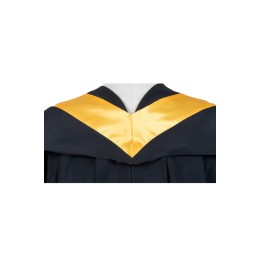 自訂恆生大學學士商學院畢業袍  黑色正方畢業帽 金色帽穗v領披肩 學士畢業袍專營 恆大 畢業袍 DA187 自訂恆生大學學士商學院畢業袍  黑色正方畢業帽 金色帽穗v領披肩 學士畢業袍專營 恆大 畢業袍 DA187